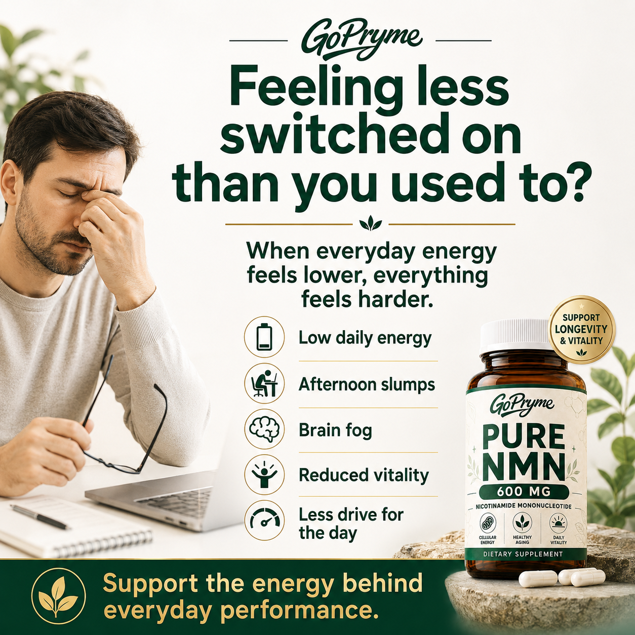 GOPRYME Pure NMN 600 mg