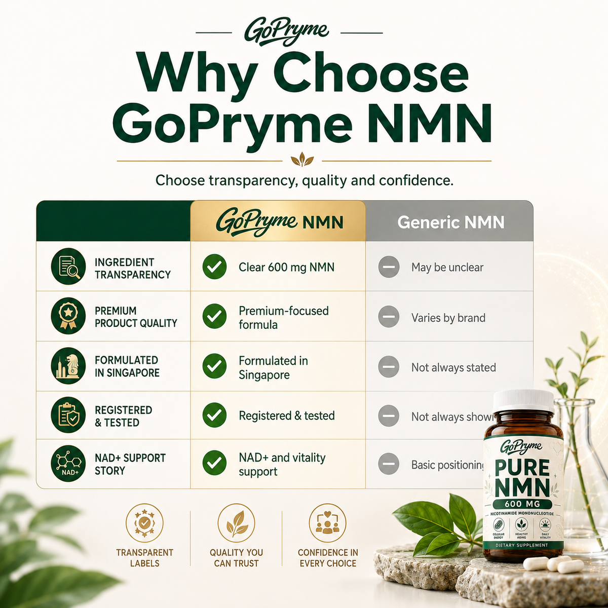 GOPRYME Pure NMN 600 mg