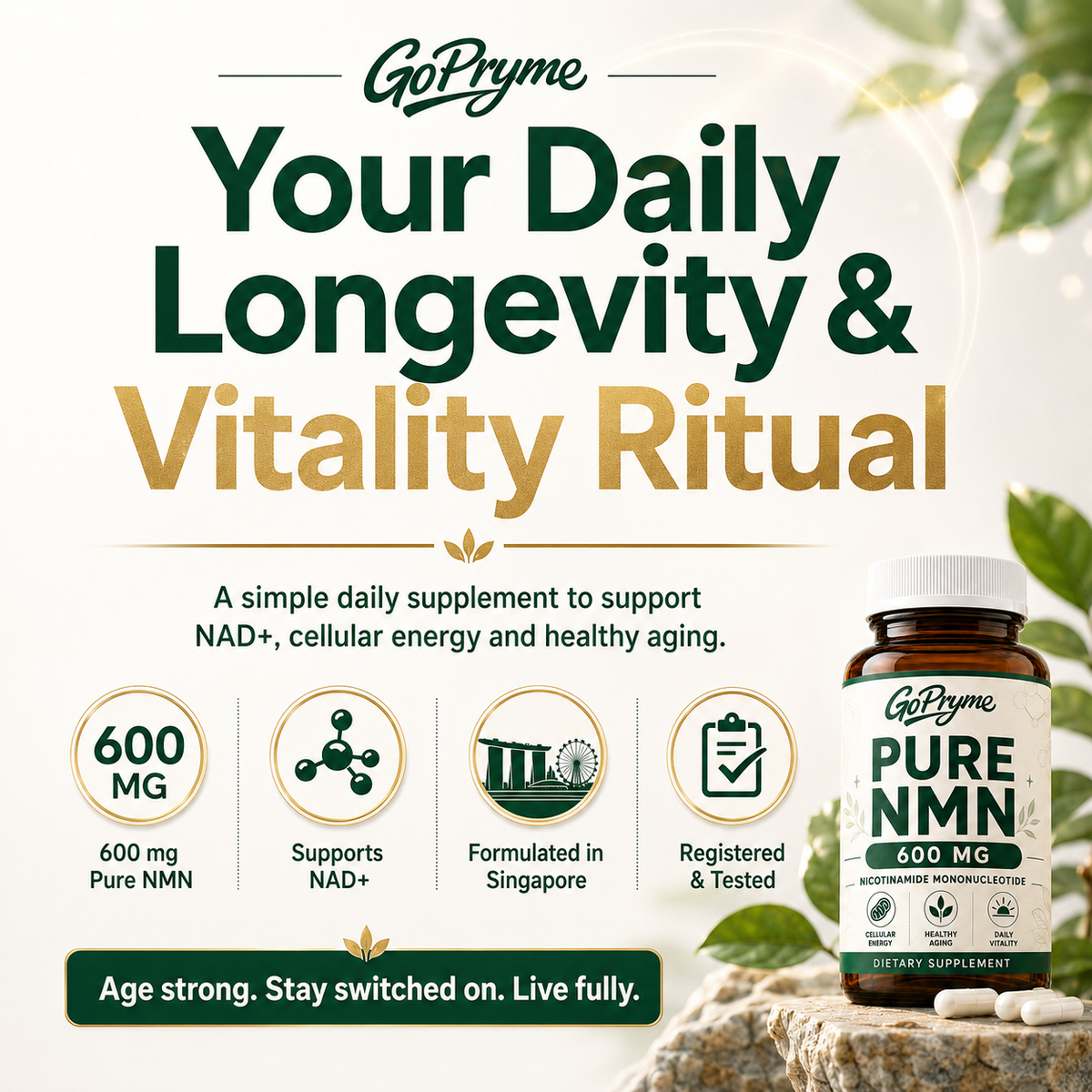 GOPRYME Pure NMN 600 mg