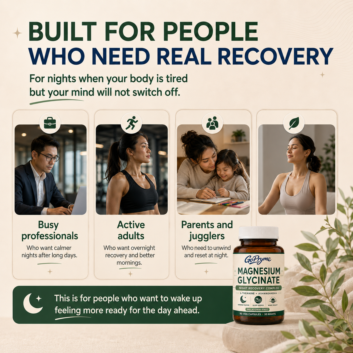 Gopryme Magnesium Glycinate Night Recovery Complex