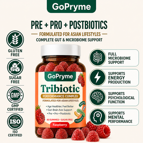 GoPryme tribiotic supplement gummies bottle Singapore