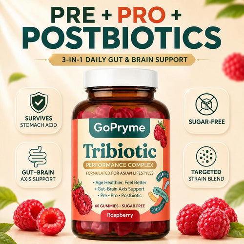 Gopryme Tribiotic Performance Complex – Raspberry Gummies
