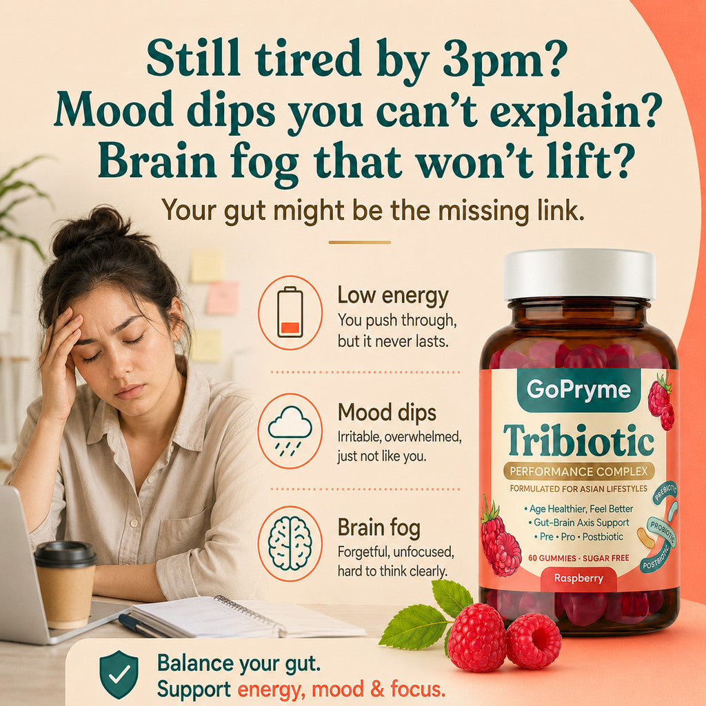 Gopryme Tribiotic Performance Complex – Raspberry Gummies